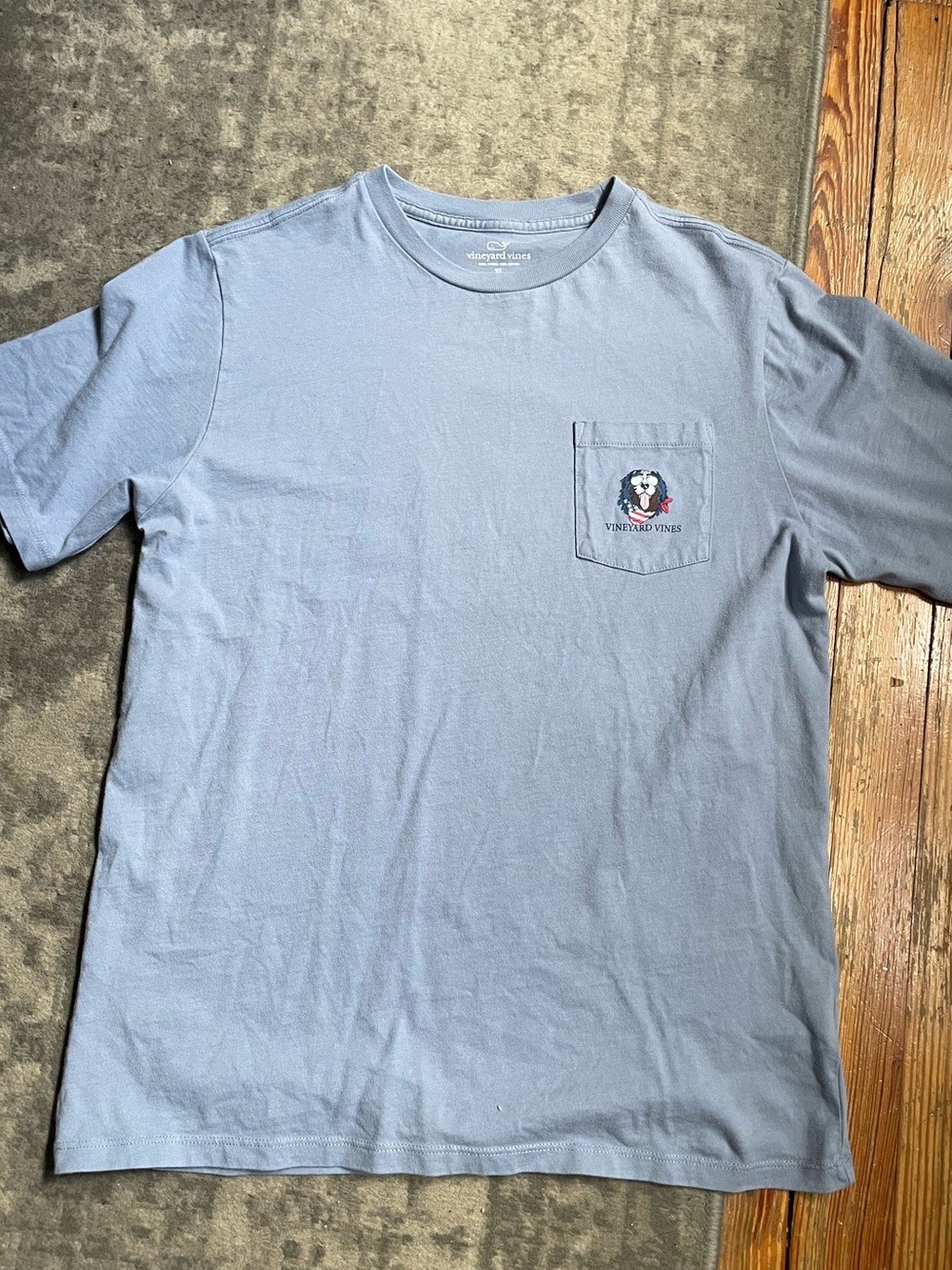 Vineyard Vines Boys XL 16 Boys Blue Pocket Berna Dog Shades T-Shirt